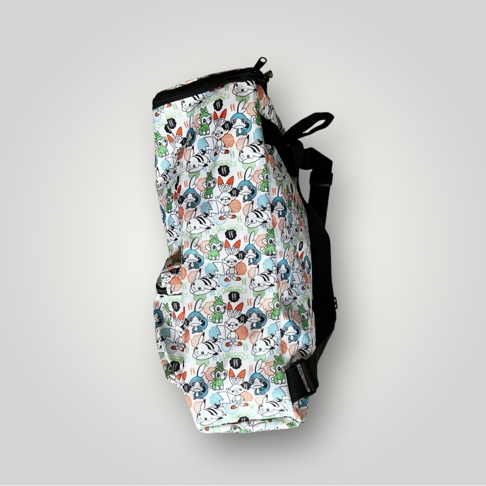 Pokemon Top-Loader Entry Backpack Large Pikachu White Water Resistant Japanese - Picture 2 of 10